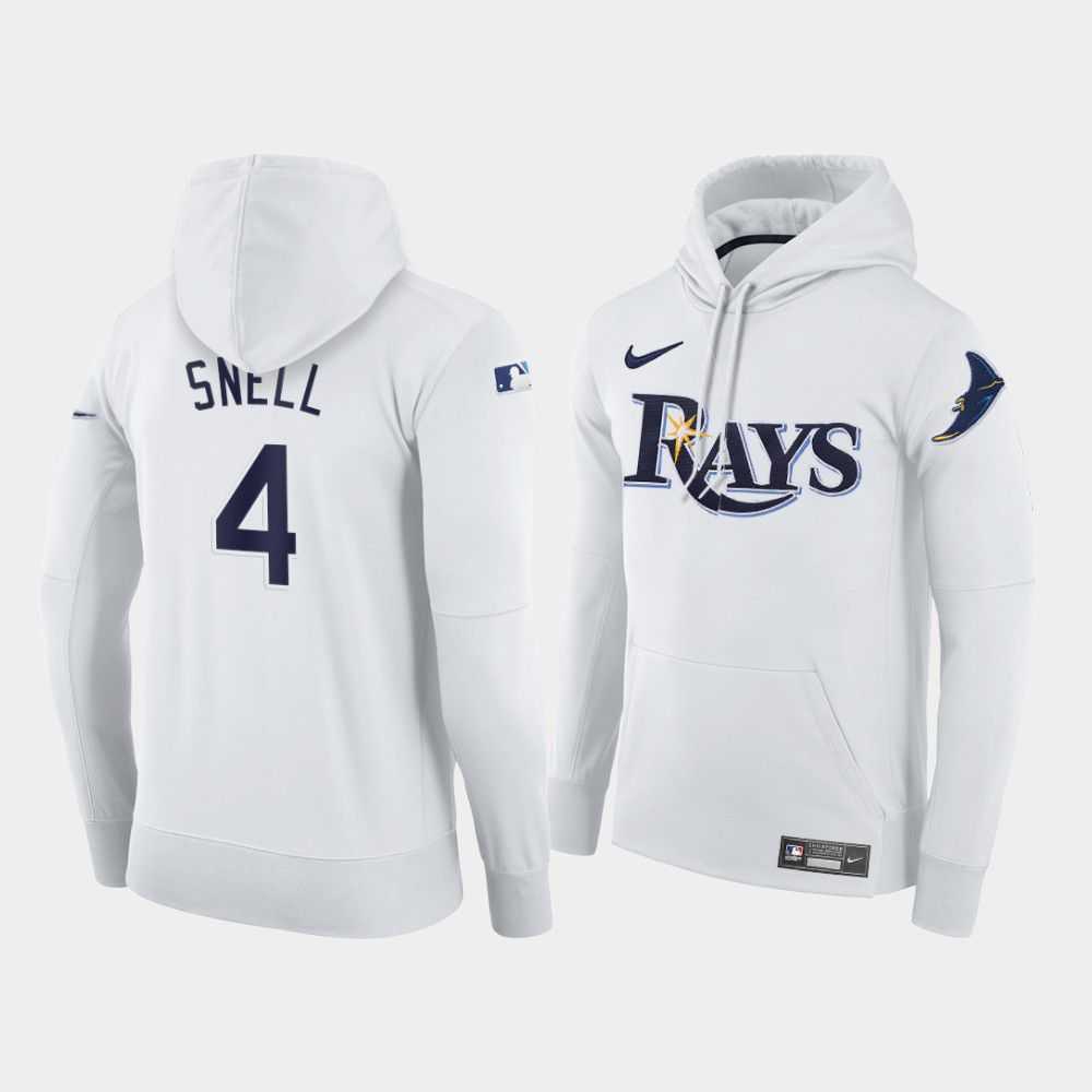Men Tampa Bay Rays 4 Snell white home hoodie 2021 MLB Nike Jerseys